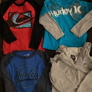 Hurley, Volcom & Quicksilver Long Sleeve Shirts